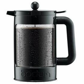 Bodum Bean Cold Brew Press And Iced Coffee Maker 51 Ounce BPA-Free Black Coffee Brewer