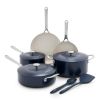GreenPan Balance 10-Piece Ceramic Nonstick Cookware Set, Oxford Blue – PFAS-Free, Dishwasher & Oven Safe