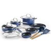 Blue Diamond 12-Piece Healthy Ceramic Nonstick Pots and Pans Cookware Set, Dishwasher Safe