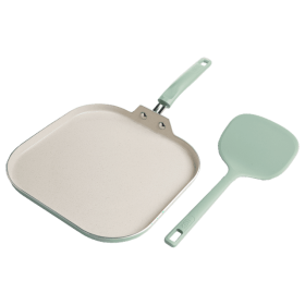 Tasty 10 Inch Square Non-Stick Aluminum Griddle Pan
