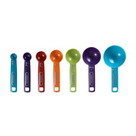 Farberware Plastic Professional 7 Piece Multi-Colored Measuring Spoon Set