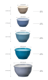 Mainstays Nonslip Nesting Plastic Assorted Mixing Bowl Set with Lids (10 Pieces)