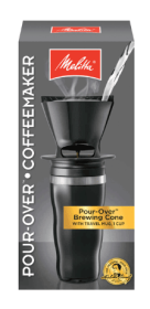 Melitta Coffee Maker, Pour-Over, Brewing Cone with Travel Mug