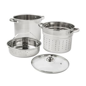 4-Piece Stainless Steel 8 qt Cooker Multipot Set