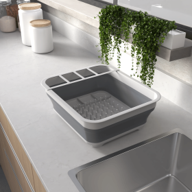 Dish Drying Rack White And Grey