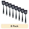 (8 pack) Slotted Kitchen Turner, Black, Nylon, Soft Grip Handle, Dishwasher Safe