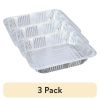 (3 pack) Aluminum Half Steam Table Pans, 12.75 x 10.38 x 2.81 inch, 4 Count per Pack.