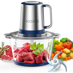 KOIOS Electric Food Chopper Processor Vegetables Meat Grinder Mixer 2L Glass Clear Bowl