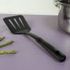 (8 pack) Slotted Kitchen Turner, Black, Nylon, Soft Grip Handle, Dishwasher Safe