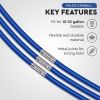 Trash Can Bands Set of 3 Metal Connector Fits 13 to 33 Gallon Trash Bag Durable Elastic Garbage Bag Band for Indoor Outdoor