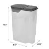 Clear Plastics Cereal Dispenser with Lid, 32-Cups, 9.75" x 5.38" x 13.5"