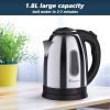 Electric Kettle Water Boiler, 1.8L Electric Tea Kettle, Wide Opening Hot Water Boiler with LED Light, Auto Shut-Off & Boil Dry Protection, Glass Black