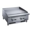 2-Burner Commercial  Griddle in Stainless Steel  with 4  legs