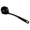 (6 pack) Kitchen Ladle, Black, Nylon, Soft Grip Handle, Dish Washer Safe