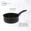 2 qt Non-Stick Aluminum Saucepan, Black