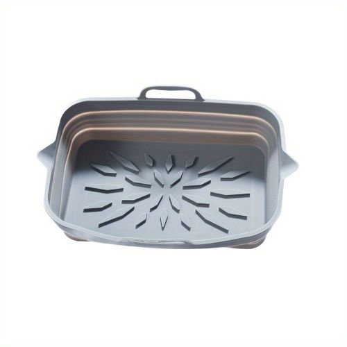 Rectangular Air Fryer Liners; Foldable Silicone Tray; Air Fryer Accessories; Reusable Grill Plate; Heat Resistant Microwave Silicone Plate; Home