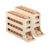 2pcs Kitchen Eggs Organizer 4-layer Slide Refrigerator Eggs Rack