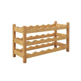 Freestanding Countertop Wine Bottle Organizer Rack (Type: Wine rack, Color: Natural)
