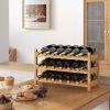 Freestanding Countertop Wine Bottle Organizer Rack