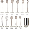 Kitchen Cooking Utensils Set, 12-piece Kitchen Utensils Set Non-stick Cooking Set Heat-resistant, BPA-Free, Silicone Handle Kitchen Tools